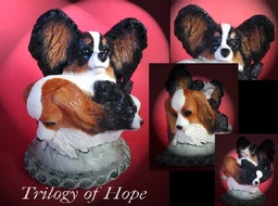 TRILOGY OF HOPE...Quality Purebred Dog Figurines by  Nancy Miller Pinke
